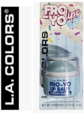 🔴 L.A. COLORS Fro-Yo Lip Balm - Cotton Candy Blue
